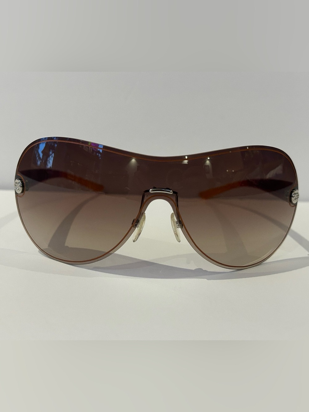Escada Brown Gradient Shield Sunglasses
